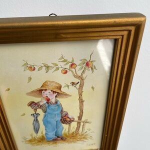 Unique Vintage Gold Framed Art Print